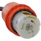 Ac Works SOOW Locking Extension Cord, 12 AWG, Indoor/Outdoor, 12/4, 1 Outlets, CS6364, Black, Rubber, Nylon TEL1420-025 - alternate 2
